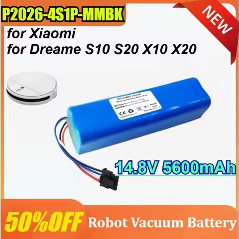 New 14.8V 5600mAh P2026-4S1P-MMBK Replacement Vacuum Mop Battery for Xiaomi for Dreame S10 S20 X10 X
