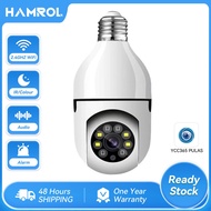 Hamrol YCC365 Plus APP 3MP Auto Tracking Bulb PTZ Camera WiFi IP Camera 1080P Full Color Night Visoi