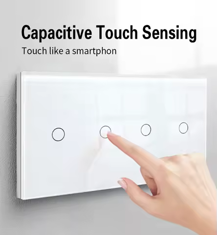 1gang 2gang 3gang 4gang 5gang 6gang 1way Touch Switch Wall Switch With Led Indicator Sensor Eu Stand