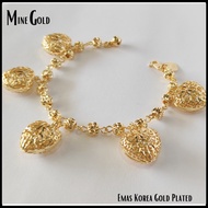 Bangkok Gold Bracelet 24K Korean Gold Bracelet 24K Fashion Bracelet Gold Bracelet Women's Chain