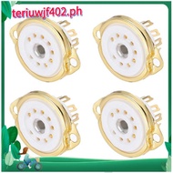 4Pcs 9pin Tube Socket Ceramic Tube Socket,Vacuum Protect Tube Socket for 12AX7,12AT7,12AU7,ECC83,ECC