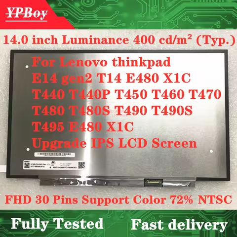 14" For Lenovo thinkpad e14 gen2 T14 L14 E480 X1C T440 T440P T450 T460 T470 T480 T490 T490S T495 Upg