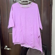 Gold Coast oversized purple asymmetrical t shirt 紫色不規則長版短袖上衣