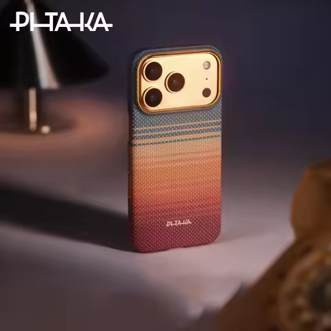PITAKA Carbon Fibre Case for iPhone 17 Pro Max/17 Pro/Air Kevlar Wireless Charging Back Cover Magnet