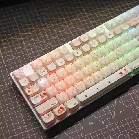 1set baked kitten ceramic tactile keycaps MAO high magnetic axis suitable for cross axis gaming mech
