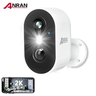 Kamera Boleh Cas Semula ANRAN 2K, Kamera WiFi 2.4G, Kamera Pengawasan Keselamatan Rumah Tanpa Wayar,