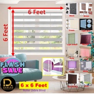 zebra blinds bidai Curtains for all type window [ 6 x 6 feet ] Lebar 182cm x labuh 182cm HIGT QUALIT