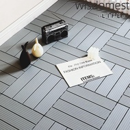 WISDOMEST Plastic Wood Flooring, Waterproof Wear-resistant Balcony Flooring, Anti mold Plastic Wood 
