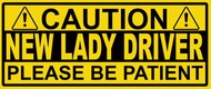 S New Lady Driver Decal Sticker For Car