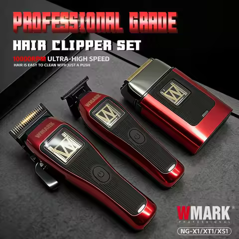WMARK Professional Clippers DLC Blade Hair Trimmer Electric Shaver 10000RPM W-Maglev Motor Clipper f