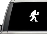 Bigfoot Heart Shape Love Sasquatch Hairyman Creature Quote Window Laptop Vinyl Decal Decor Mirror Wall Bathroom Bumper Stickers for Car 6 Inch