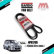 BANDO FAN BELT 4PK1705 PERODUA MYVI OLD (2005-)