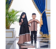 Couple Gamis Anak Yenny & Kokoh Yusuf - Baju Lebaran Couple Anak Cewe Dan Cowo - One Set Baju Musli
