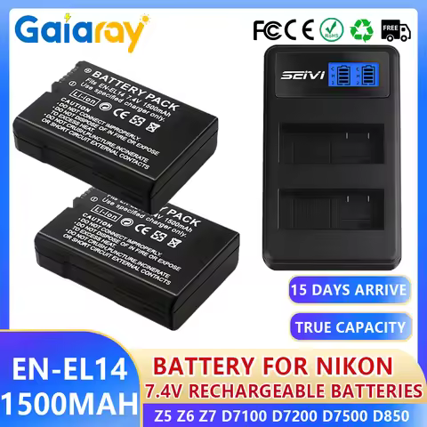 EN-EL14a EL14 CAMERA BATTERY 1500mAh Rechargeable Battery For Nikon D3100 D3300 D5600 D5200 P7000 P7