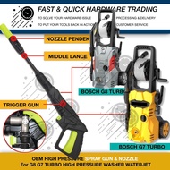 SHORT SPRAY GUN & NOZZLE BSCH G8 TURBO G7 HIGH PRESSURE WASHER WATERJET TSUNAMI HPC6120 ESKO EKP-713