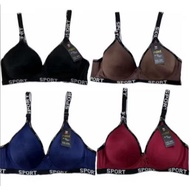 Bra Wanita Baju Dalam Spam tiada besi cup A/B penuh 36-42 / Jahitan Dengan Tulisan Sprot #369