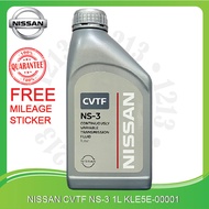 ORIGINAL KLE53-00001 NISSAN CVTF NS-3 1L TEANA SYLPHY SERENA XTRAIL ELGRAND ALMERA N18 NS3 ATF CVT N