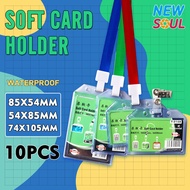 10pcs/pack Vertical/Horizontal ID case Size 54×90mm Soft card holder T-014