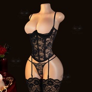 CATeye04131 LadyGlam Gorgeous Elegant Lingeries, Lace Embroidery Garters demi-cup Bustier Lingerie S