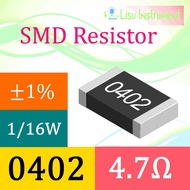 4.7R 0402 ±1% Thick Film Resistors SMD Chip Resistor 4R70 4R7Ω 4.7 Ohm