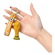 Cartoon Soccer Mascot Keychain