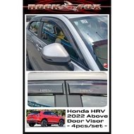 Honda HRV 2022-2024 Oem Injection Black Door Visor with Logo - 4pcs/set