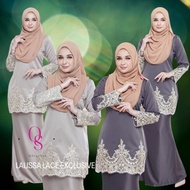 📍[SILVER DARK GREY] LALISSA LACE EXCLUSIVE KURUNG MODEN NIKAH SANDING BAJU KAHWIN BAJU RAYA SEDONDON