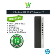 HP ProDesk 800 G3 Intel Core i5-6500 6th Gen 8GB RAM / 240GB SSD Small Form Factor SFF Slim Desk [ R