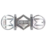 Excellent condition: Hermès Touareg belt with hand-engraved chrome- Color leather buckle. Made of 92