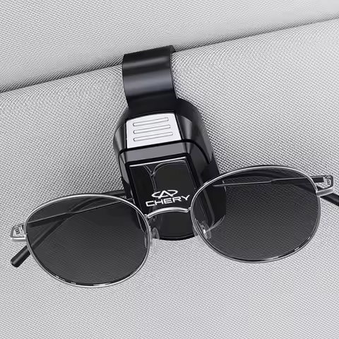 Chery Car Eyeglass Storage Clip Sun Visor Sunglasses Card Holder for Arrizo 6 Omoda Pro 4 3 Fulwin 2