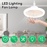 Ceiling Fans Light With Remote Control LED Lamp Fan E27 Converter Base Smart Silent Ceiling Fans For Bedroom Living Room