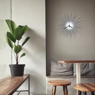 裝飾藝術銀色掛鐘現代優雅的牆壁裝飾 - Big Bang銀色