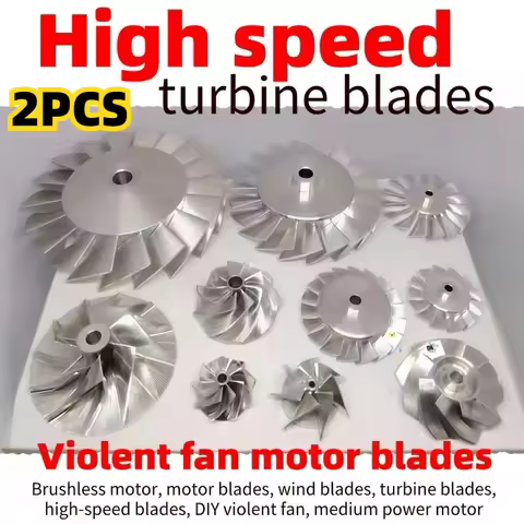 2PCS Brushless Motor Blades Wind Blades, Turbine Blades, High-Speed Blades DIY Violent Fan, Medium P