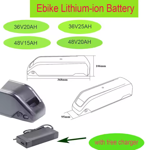 Downtube ebike battery Fucare Scorpio 36V 48V 15AH 20AH 25AH for Removable electric bike