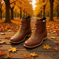 R003 Chelsea boots Cross-Border Embroidered Cover Foot Chelsea boots Men Martin boots Foreign Trade 