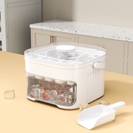【SpendWithJoy】Ice Cube Tray With Storage Box Ice Maker Press Type Ice Dispenser Container Kitchen Ic