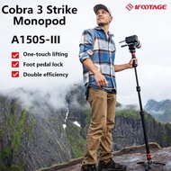 iFootage Cobra 3 Strike Aluminum Monopod with Low Profile Minipod Base and K5S Fluid Head