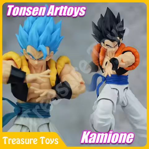 Tonsenarttoys Kamione Dragon Ball Z SHF Super Saiyan Blue Son Goku Vegeta Gogeta Anime Action Figure