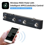 M-VAVE BT Wireless MIDI Controller ชาร์จ 4 ปุ่มแบบพกพา MIDI Foot Controller เหยียบ APP Control