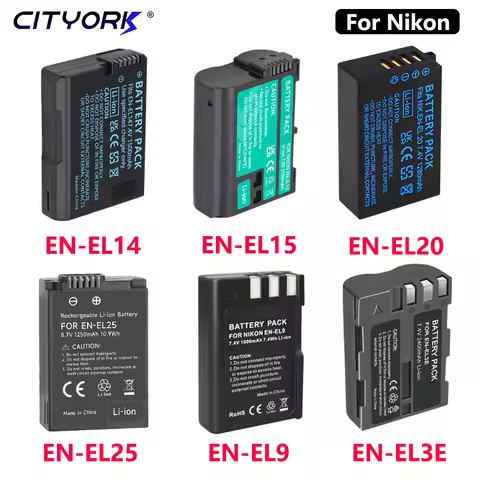 EN-EL14 EN-EL15 EN-EL20 EN-EL25 EN-EL9 EN-EL3E ENEL14 ENEL15 ENEL20 ENEL25 ENEL9 ENEL3E Camera Batte