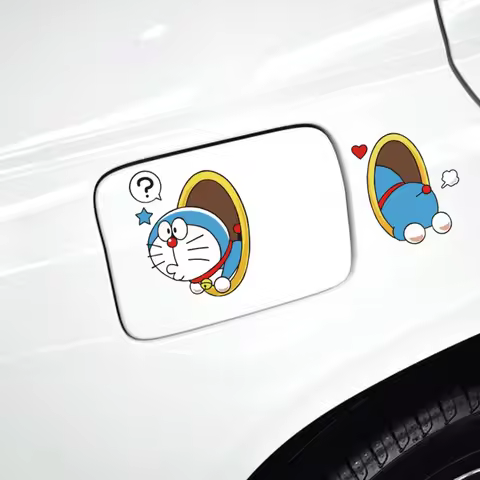 Doraemon Dokodemo Doa Cute Lovely Decals Car Stickers For Corolla Cross Fuel Tank Cap Bumper Trunk M