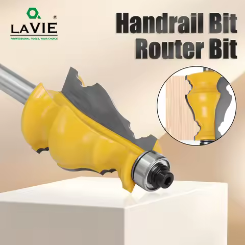 LAVIE 1pc 8mm Shank Classical Panel Router Bit w/Bearing 1-1/4" Edge Profiling Cutter For Handrail &