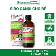Siro Canxi Magie & Kẽm Cho Bé Brauer Kids Liquid Calcium With Magnesium & Zinc Hỗ Trợ Xương Răng Chắ