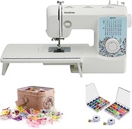 Brother XR3774 Wide Table Sewing and Quilting Machine with Built-in Stitches with Sewing Bundle (3 I