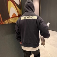 NCY2 B-LG Profile Glue Printed Terry Hooded Zipper Sweatshirt Unisex 420g