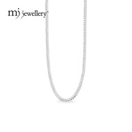 MJ Jewellery 925 Sterling Silver Machine Curb Chain Necklace SR002