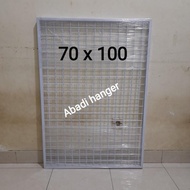 PUTIH HITAM Iron ram net 70 x 100 cm white/black/chrome frame