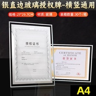 Simple Wholesale Book Frame Photo Frame A4 Photo Frame Glass Transparent A5 Honor Certificate Honor 