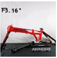 MOSSO F3 16 INCH FRAME RANGKA SEPEDA LIPAT SELI FOLDING BIKE MOSSO F3 DISCBRAKE UKURAN 16 PLUS ATAU 