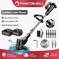 998VF Mesin Rumput Bateri Cordless Grass Cutter Portable Electric Lawn Mower Rechargeable Grass Trim